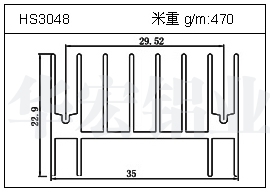 門窗鋁型材HS3048