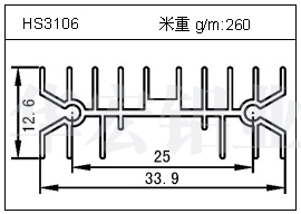 高密齒鋁型材HS3106