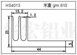 高密齒鋁型材HS4013