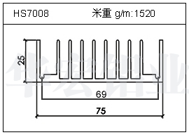 變頻器鋁型材HS7008